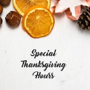 Special Pre-Thanksgiving Hours