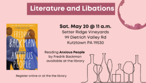 Literature & Libations with the Kutztown Community Library @ Setter Ridge Vineyards | Kutztown | Pennsylvania | United States